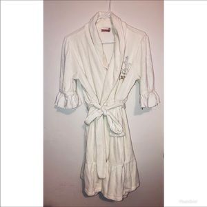 Juicy couture ruffle robe. White. Large.
